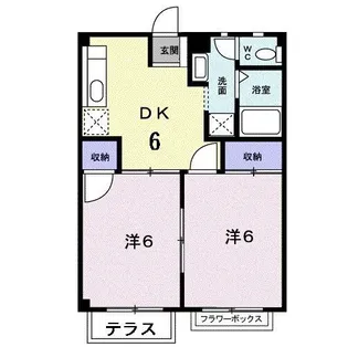 エグゼヒラバル【1階】の間取り