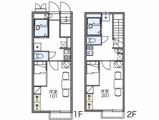 レオパレスフローラ【2階】の間取り