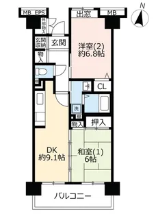 URコンフォール相模上原【6階】の間取り