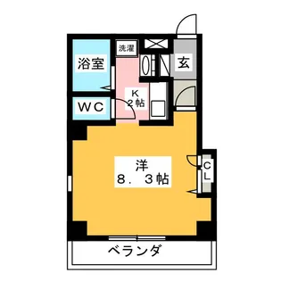 ジュネス石川橋【5階】の間取り