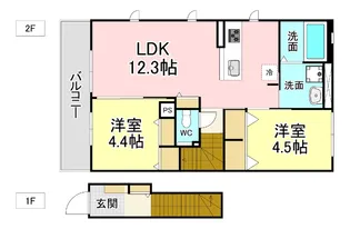 アリエッタ赤坂【2階】の間取り