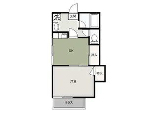 サンコーポI【1階】の間取り