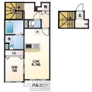 ヴィステリア子平町【2階】の間取り