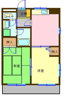 ともえハイツC【3階】の間取り