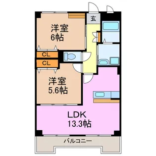 愛知県名古屋市緑区水広2【マンション】の間取り