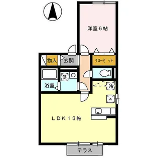 福岡県うきは市吉井町生葉【アパート】の間取り