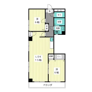 パルナスよもぎ台【3階】の間取り