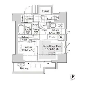 リブクオーレ神保町【13階】の間取り