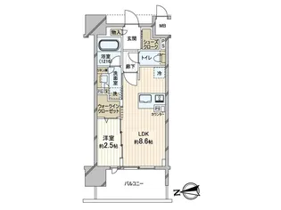 ソルティア千葉セントラル【7階】の間取り