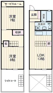 ハイム白秋【1階】の間取り