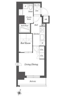 ミュージシャンズヴィラ幡ヶ谷【8階】の間取り