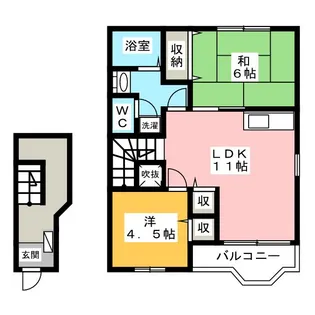 エスポアラージアン D【2階】の間取り
