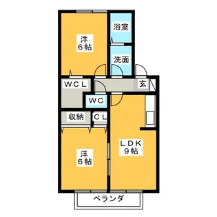 プレミール ボヌールB【2階】の間取り