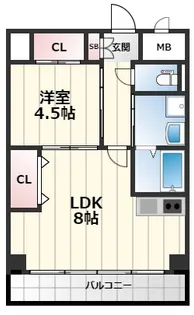 パークモダン新大阪【13階】の間取り