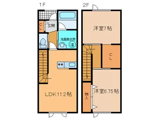北海道帯広市清流東2【一戸建】の間取り