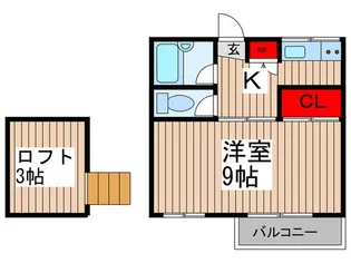 邦幸ハイツ【2階】の間取り