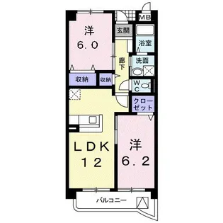 広島県東広島市黒瀬町南方【マンション】の間取り