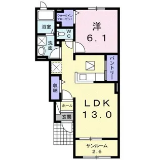 ヴァナ・ディールA【1階】の間取り