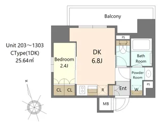 Alivis十条【13階】の間取り