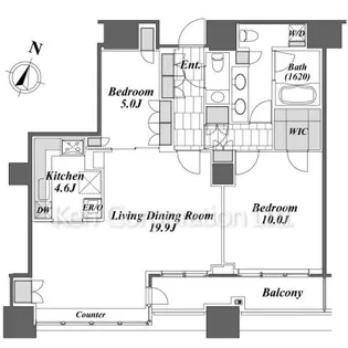 パークアクシス青山一丁目タワー【35階】の間取り