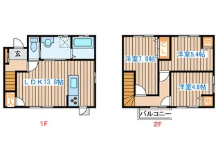 宮城県仙台市若林区若林5【一戸建】の間取り