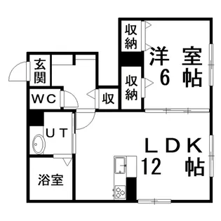 リバーサイドさつき【1階】の間取り