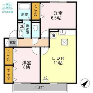 サンライズ豊 A棟【1階】の間取り