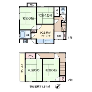 東京都足立区中央本町4【一戸建】の間取り