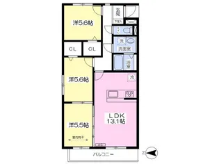 ドルチェ ヴィータ 北館【1階】の間取り