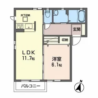 ブランシェ・上杉【2階】の間取り