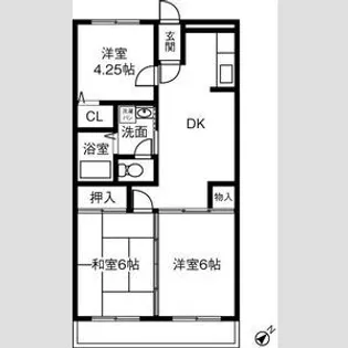 サンハイム夢来【2階】の間取り