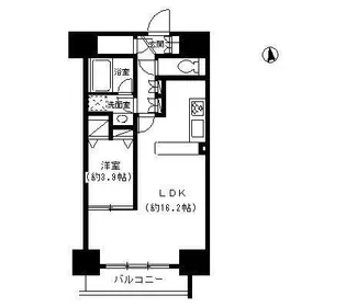 1LDKの間取り画像