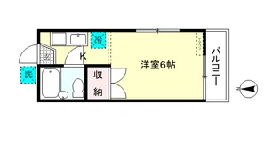 1Kの間取り画像
