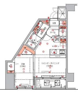 ハーモニーレジデンス東京イーストコア #004【7階】の間取り