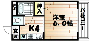 岡山県岡山市北区南方4【マンション】の間取り