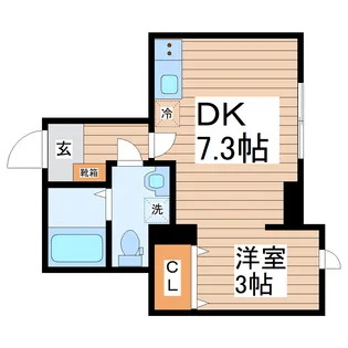 メリディアン名取【1階】の間取り