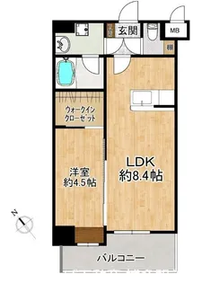 SOLLIEVO箱崎【3階】の間取り