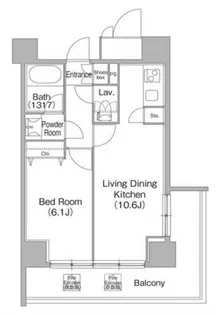 コンフォリア白金高輪【11階】の間取り