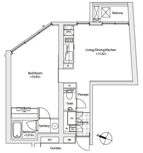 カスタリア渋谷櫻丘【6階】の間取り