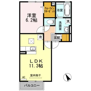 ルーヴェン ブルン【1階】の間取り