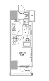 東京都港区六本木5【マンション】の間取り