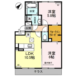 熊本県熊本市東区御領6【アパート】の間取り
