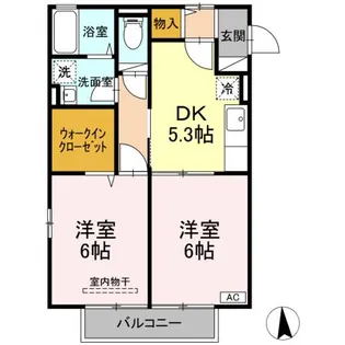 グランドパレス E【2階】の間取り