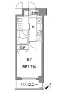 カスタリア中目黒【4階】の間取り