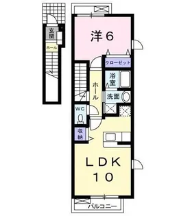 メゾンドサンセールC【2階】の間取り