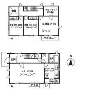 東京都世田谷区祖師谷6【一戸建】の間取り