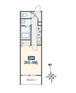メルディア鷹の台【2階】の間取り