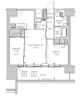 ONE ROOF RESIDENCE TAMACHI【14階】の間取り