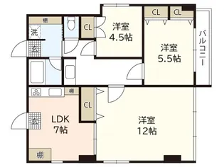 土手ビル(猫屋町)【2階】の間取り