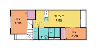 ピカケ市名坂【3階】の間取り